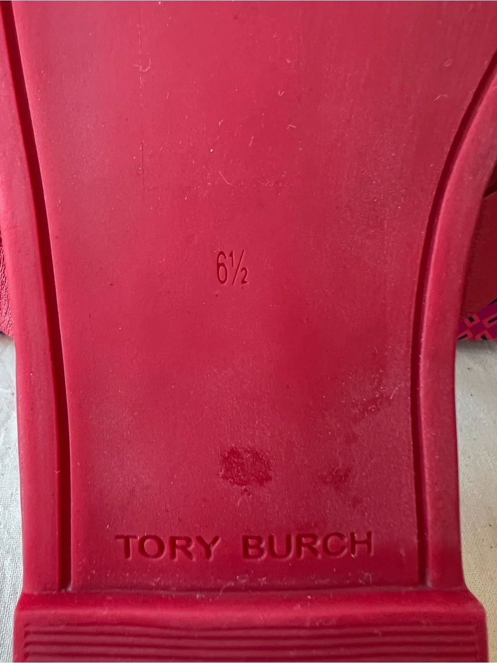 Tory Burch Tory Red Leather Miller SOFT Sandals